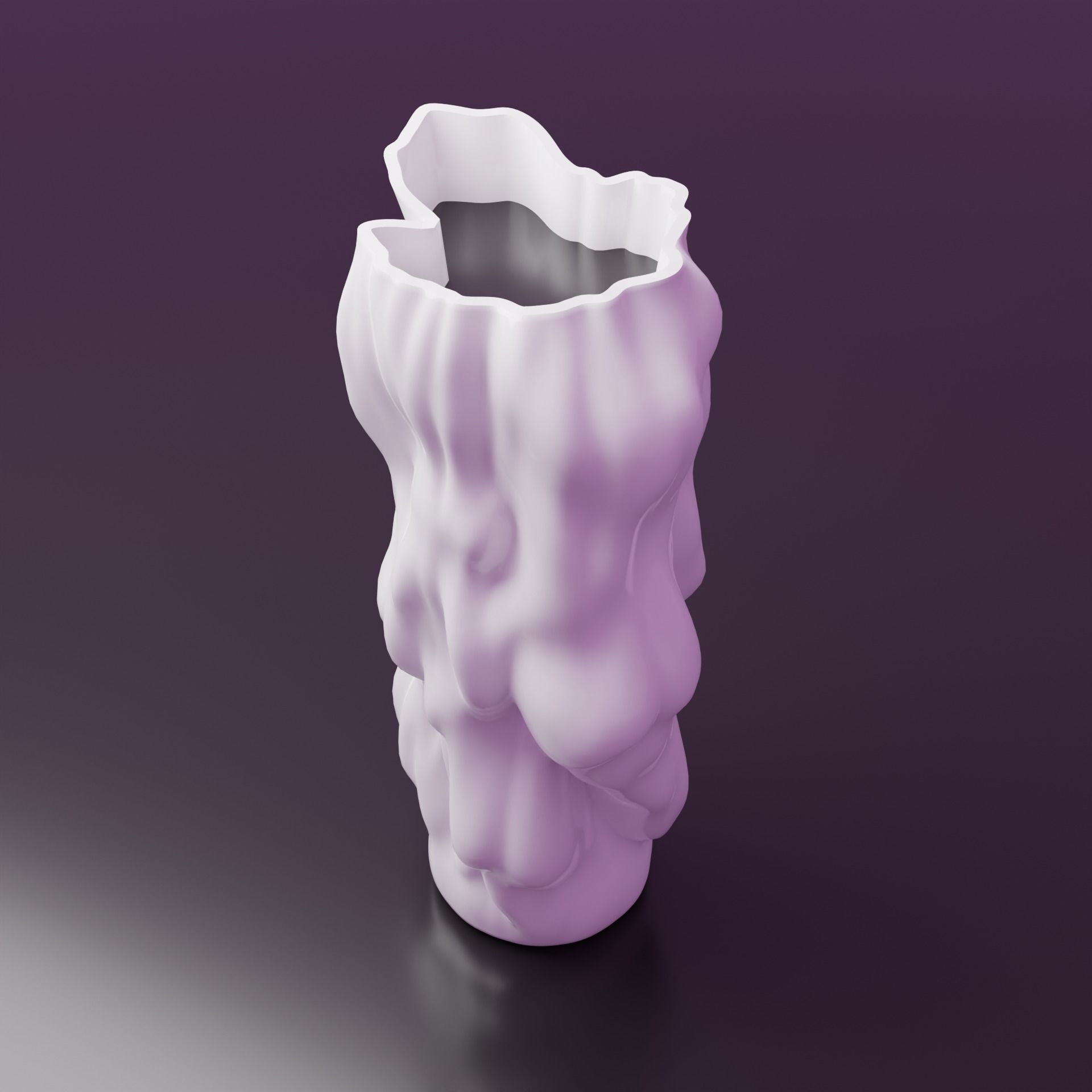 Abstract Vase 01 Low-poly 3D model_12