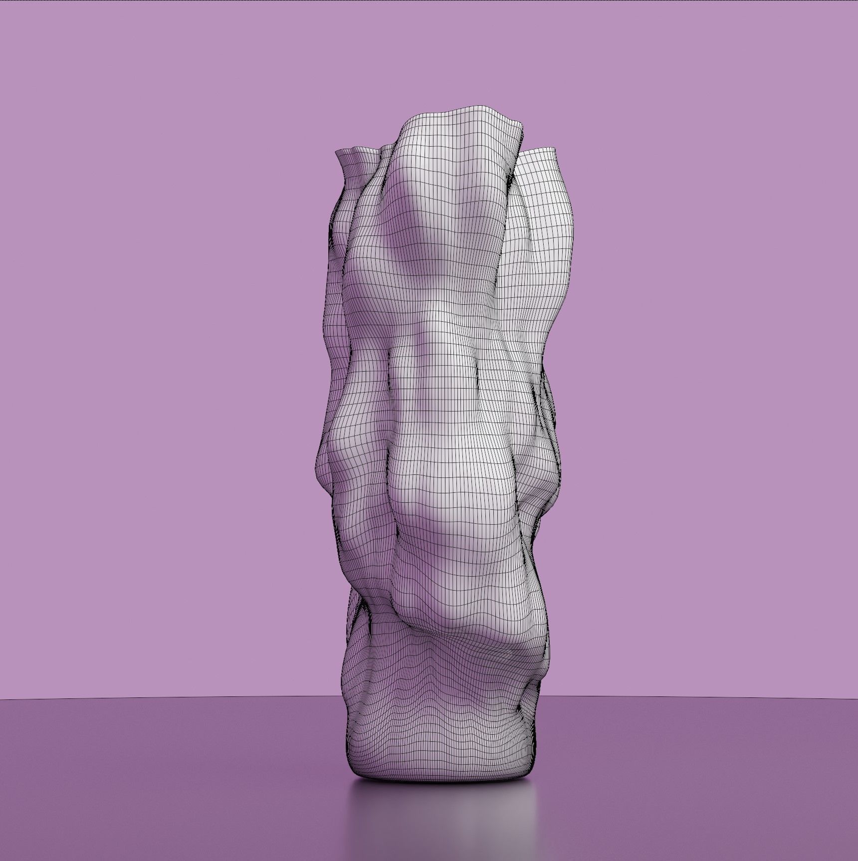 Abstract Vase 01 Low-poly 3D model_3