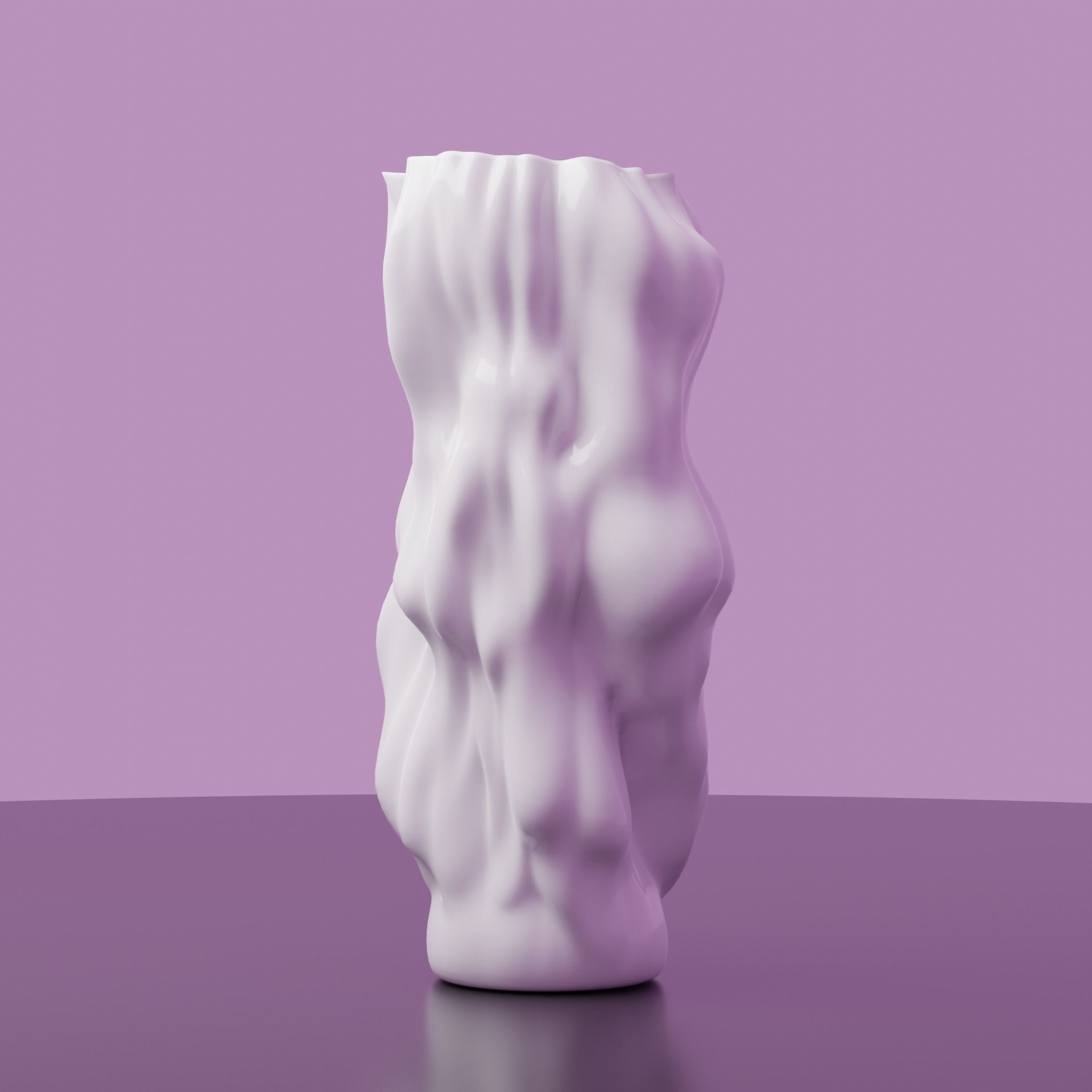 Abstract Vase 01 Low-poly 3D model_1