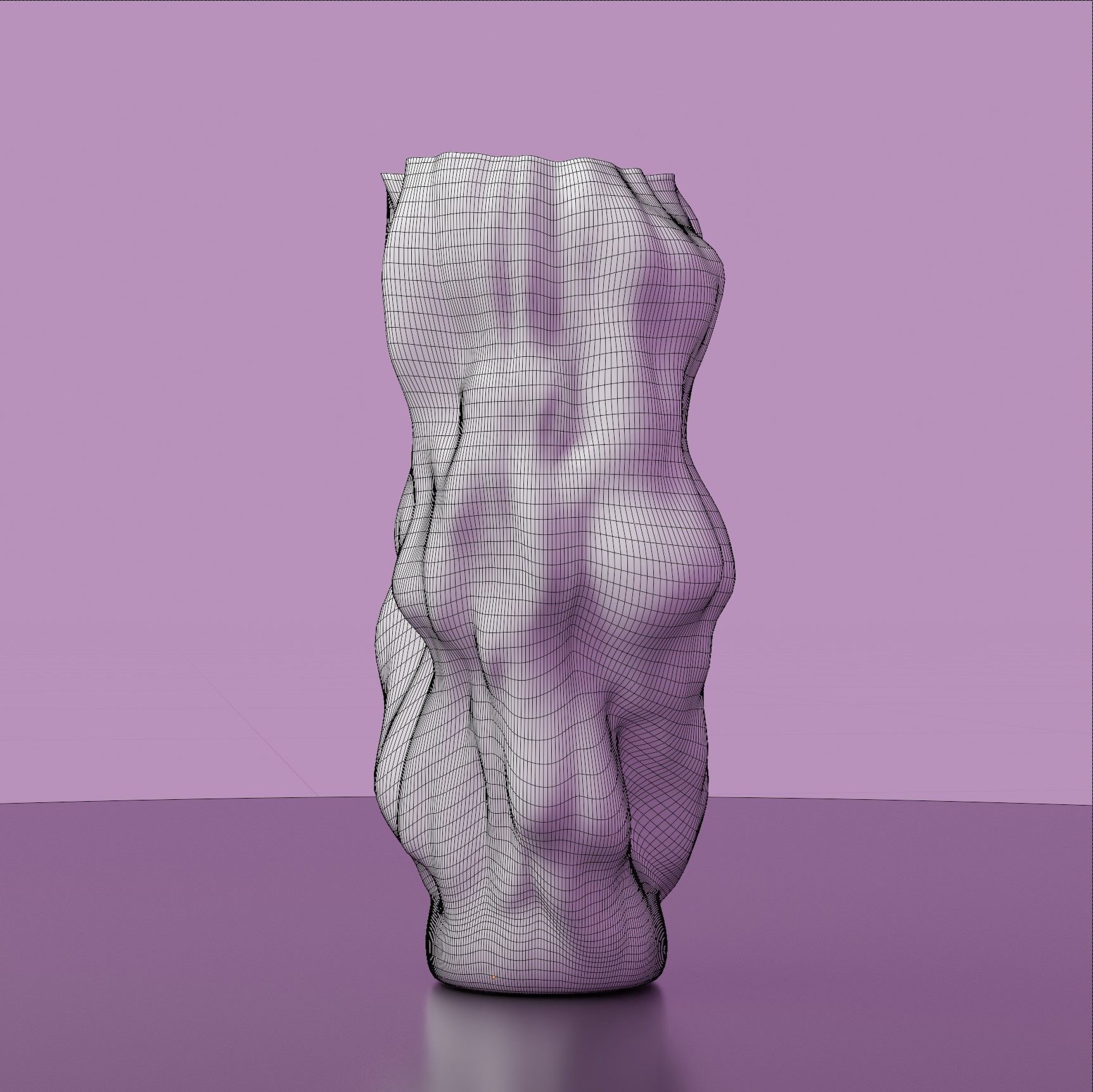 Abstract Vase 01 Low-poly 3D model_7