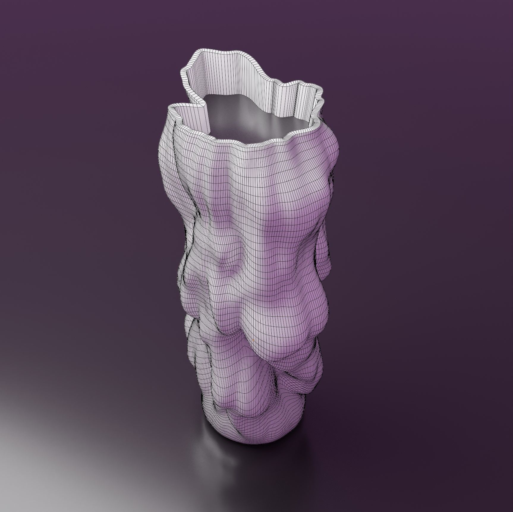 Abstract Vase 01 Low-poly 3D model_11