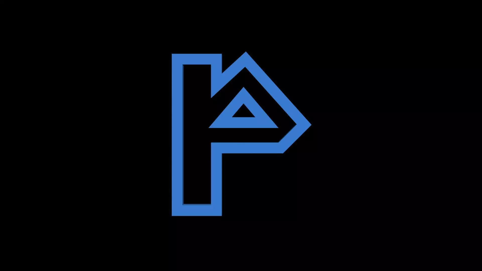 FONTIRON-016 P letter Free low-poly 3D model_0