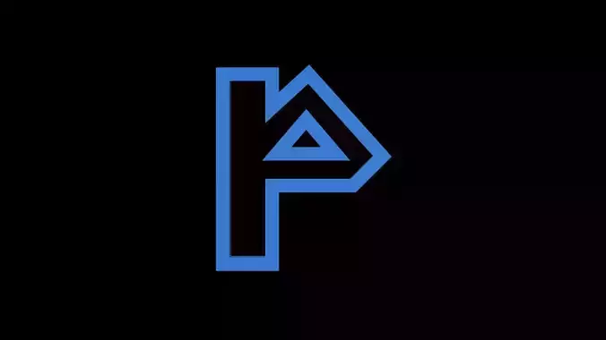 FONTIRON-016 P letter Free low-poly 3D model