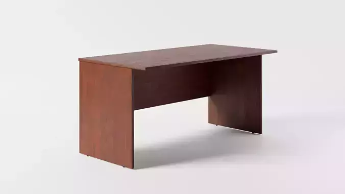 Wood Desk Unit 3D model