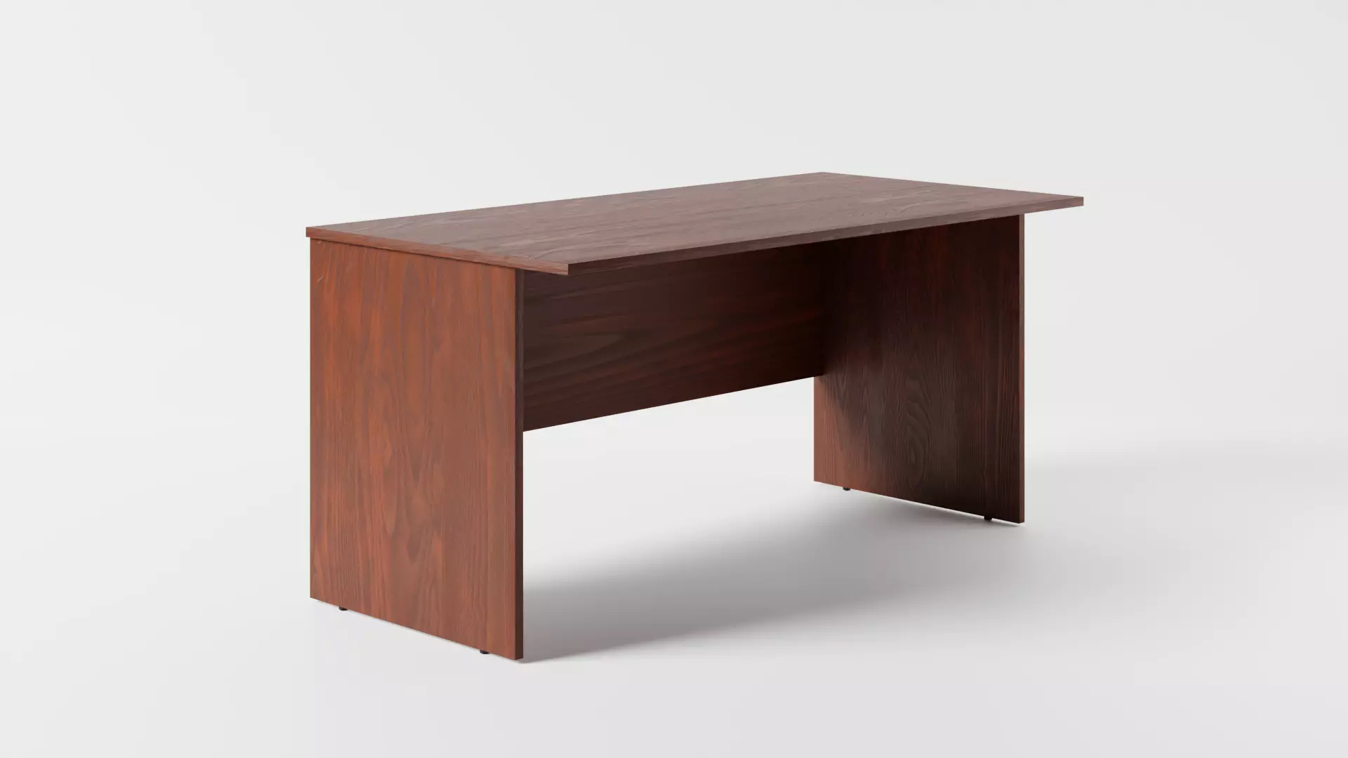 Wood Desk Unit 3D model_0