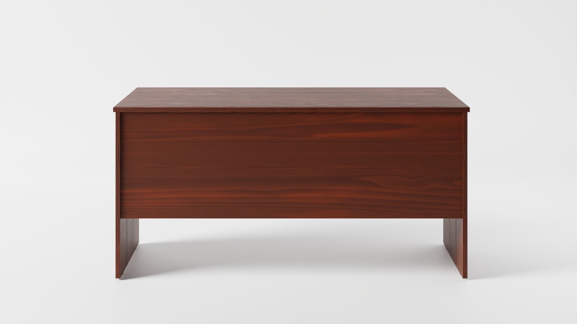 Wood Desk Unit 3D model_3