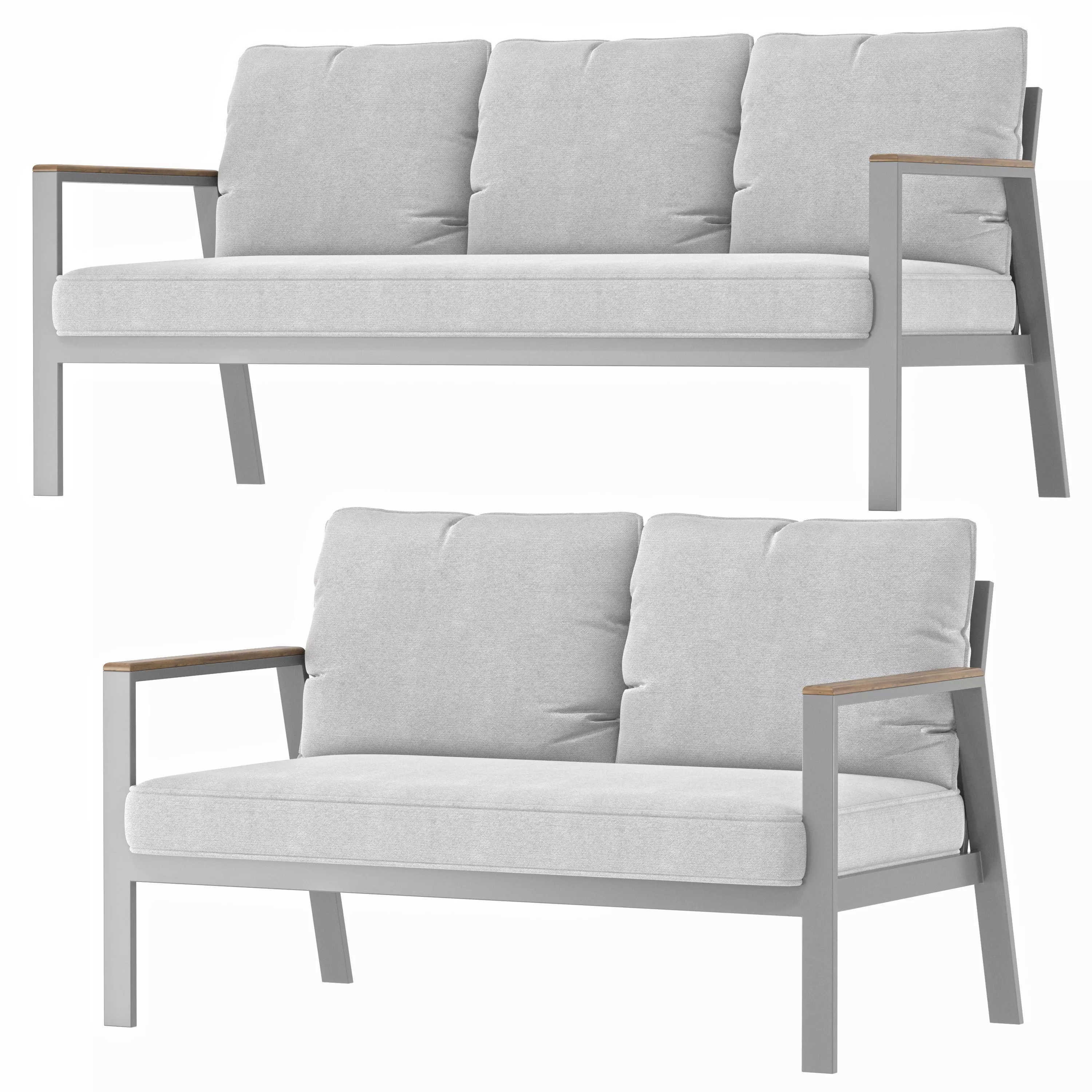 sette garden roda sofa 3D model