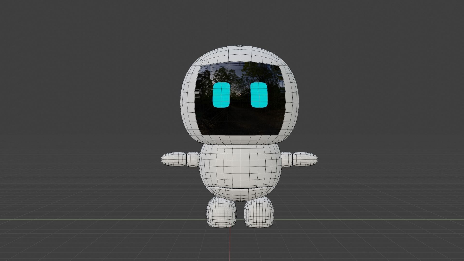Mono - Cute Robot character Low-poly 3D model_3