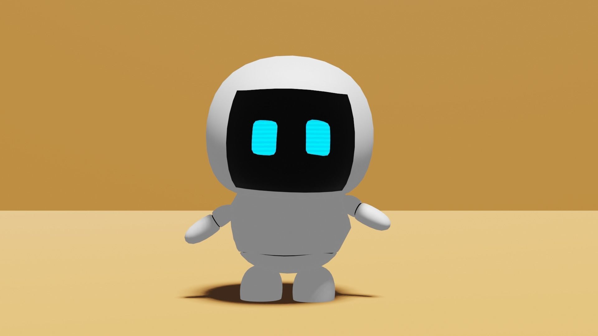 Mono - Cute Robot character Low-poly 3D model_2