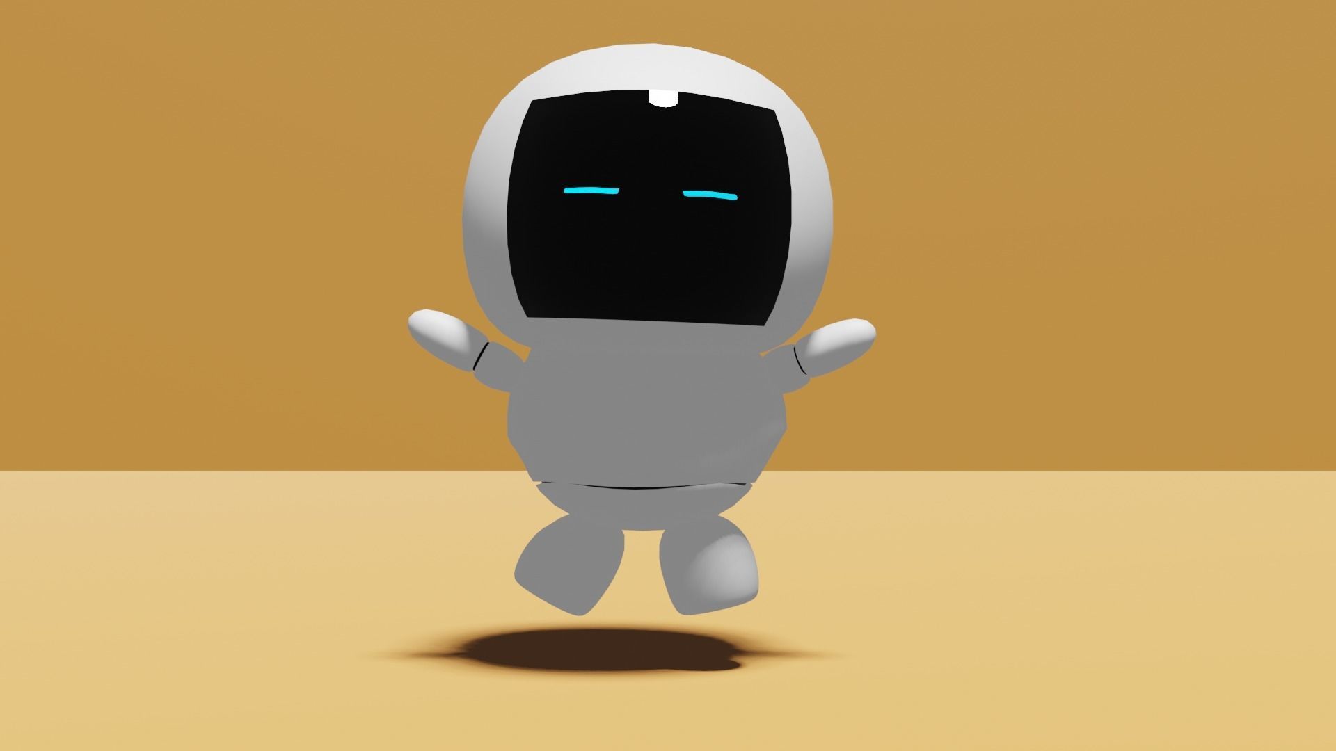 Mono - Cute Robot character Low-poly 3D model_1