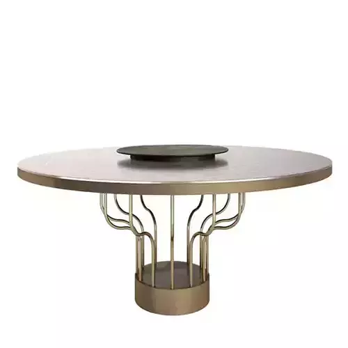 Bloom-Round-Dining-table- round table with metal base