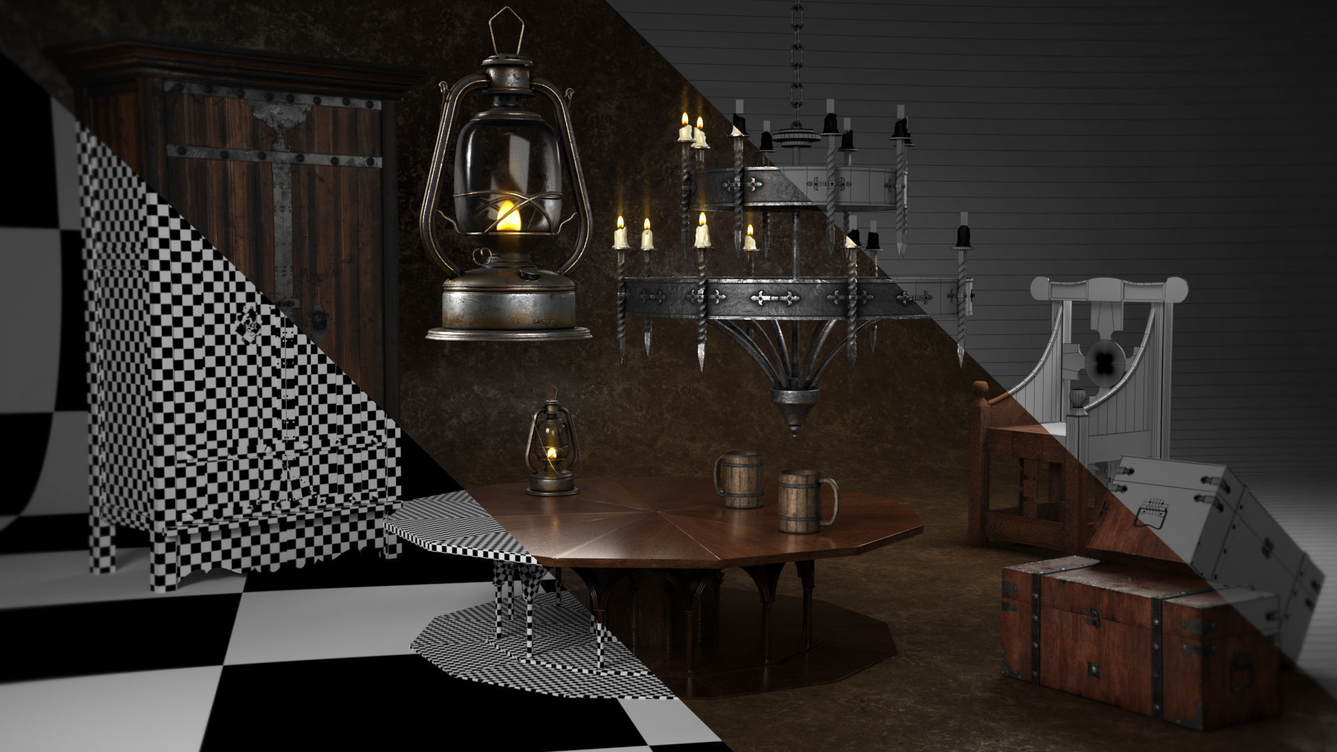 Medieval Collection01 Low-poly 3D model_1