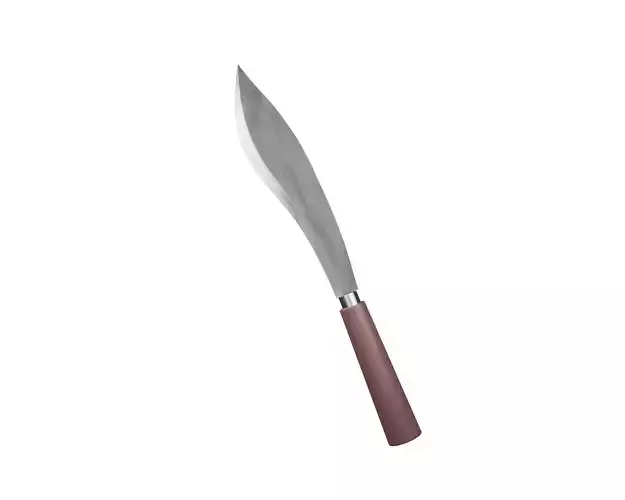 Knife steel weapon handle wood low-poly for free Free 3D model
