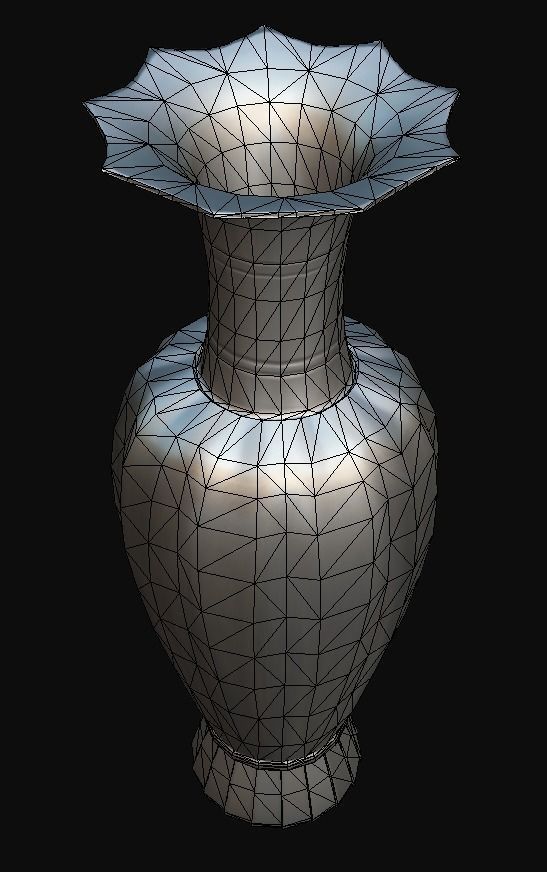 Korean Traditional Celadon Melon-shaped Bottle 01 Low-poly 3D model_8