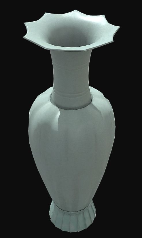 Korean Traditional Celadon Melon-shaped Bottle 01 Low-poly 3D model_4