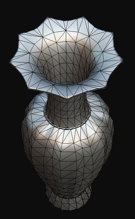 Korean Traditional Celadon Melon-shaped Bottle 01 Low-poly 3D model_10