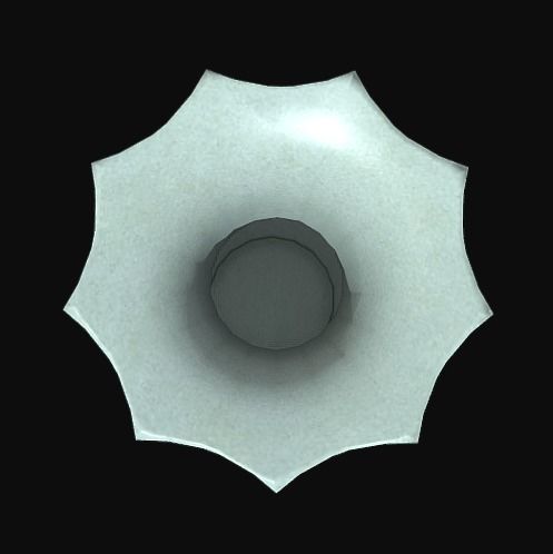 Korean Traditional Celadon Melon-shaped Bottle 01 Low-poly 3D model_2