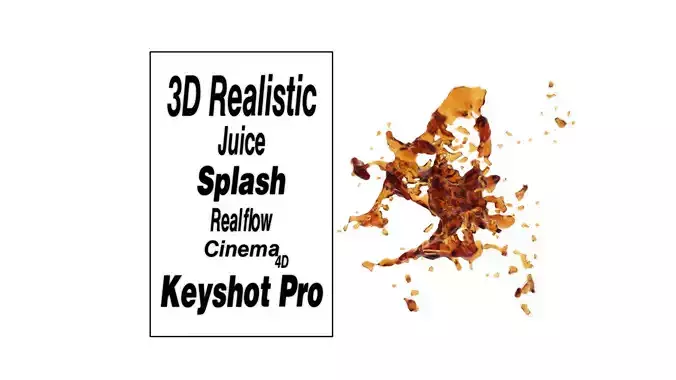 Liquid Juice Slow Motion 3D model