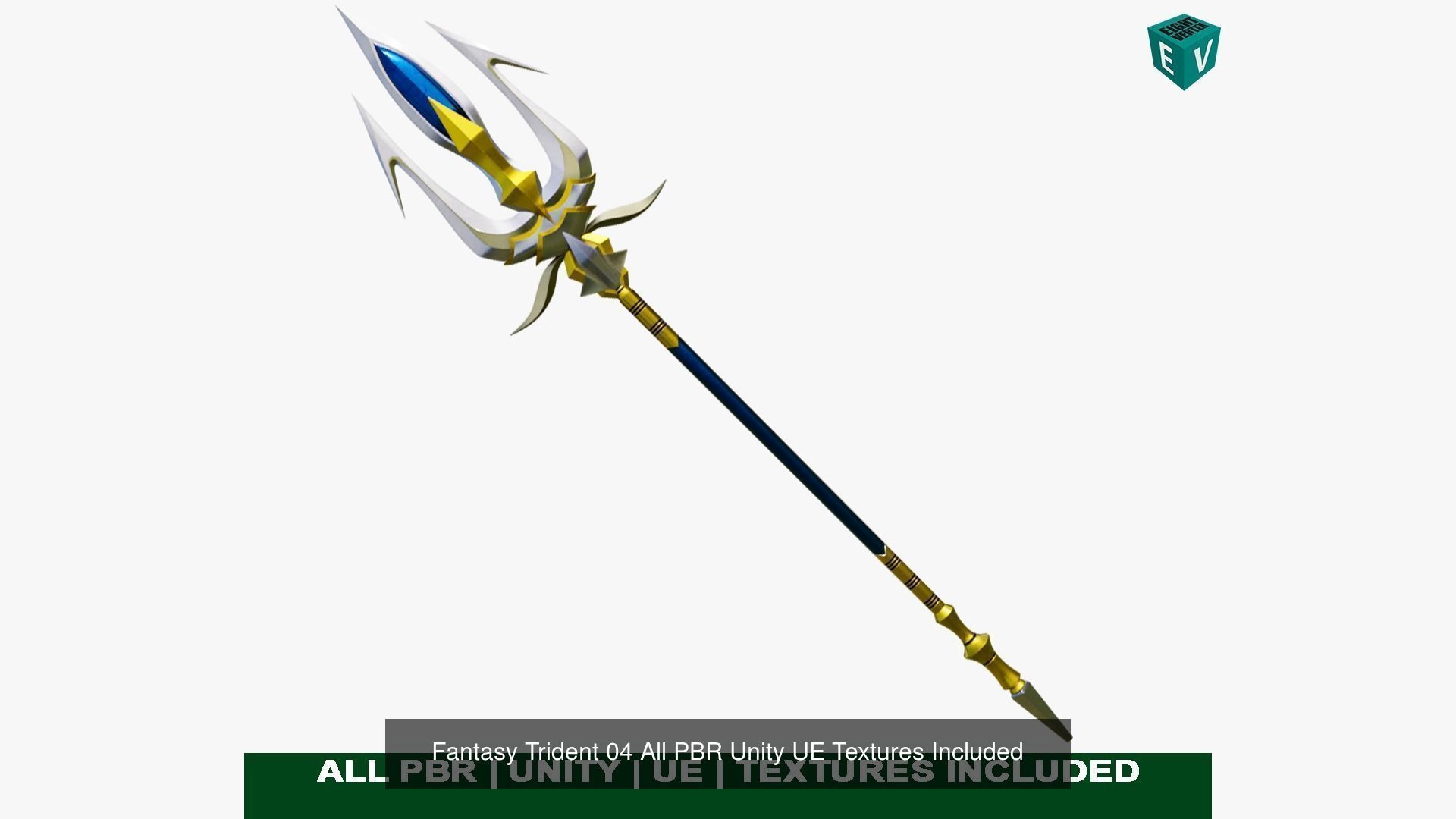 6 Fantasy Tridents All PBR Unity UE Textures Included 3D Model Collection_32
