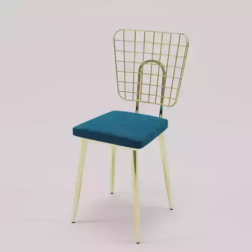  metal wire chair velvet fabric upholstery 