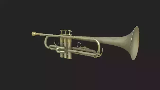 Trumpet 4K PBR GameReady Low-poly 3D model