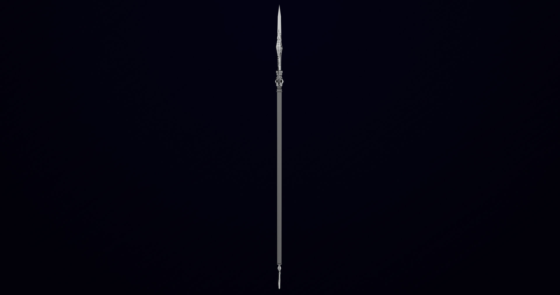 Fantasy Trident 05 All PBR Unity UE Textures Included Low-poly 3D model_17