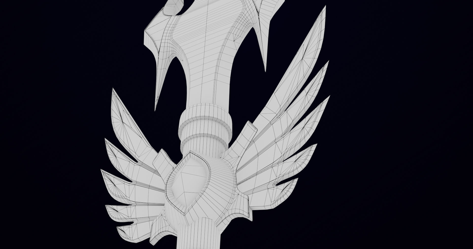 Fantasy Trident 05 All PBR Unity UE Textures Included Low-poly 3D model_21