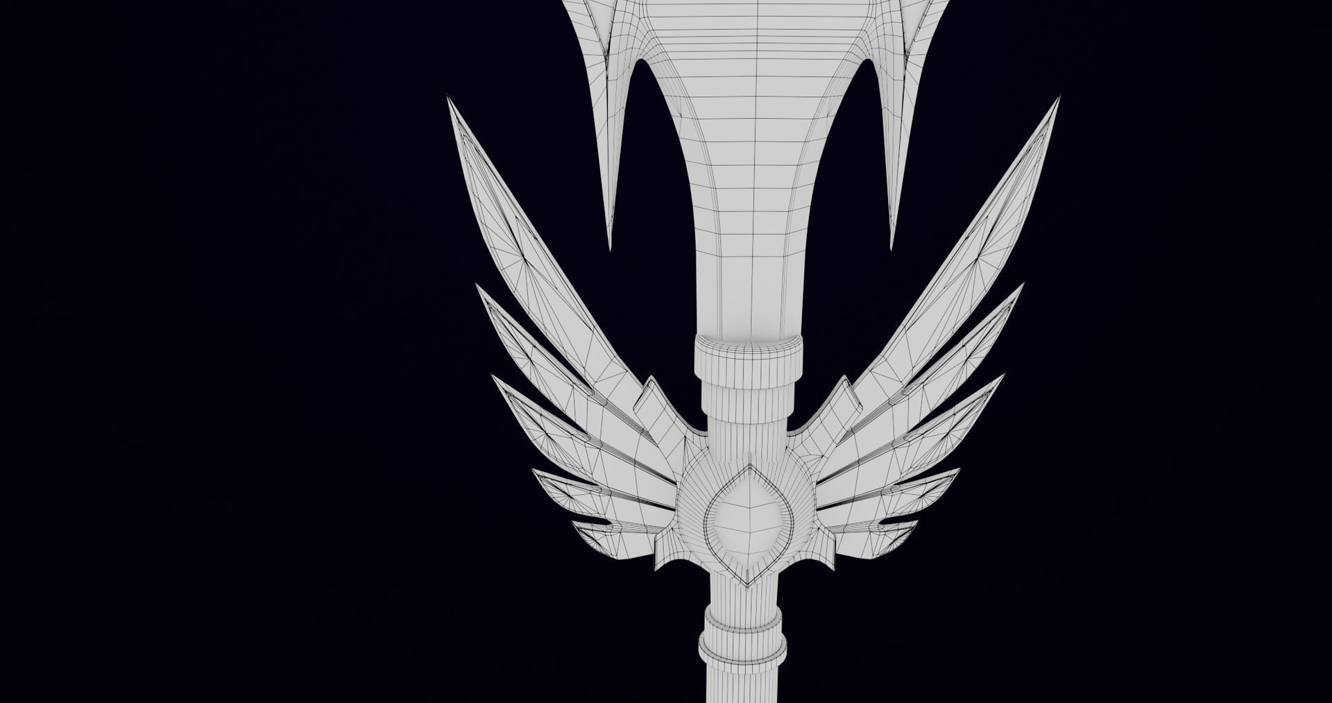 Fantasy Trident 05 All PBR Unity UE Textures Included Low-poly 3D model_20