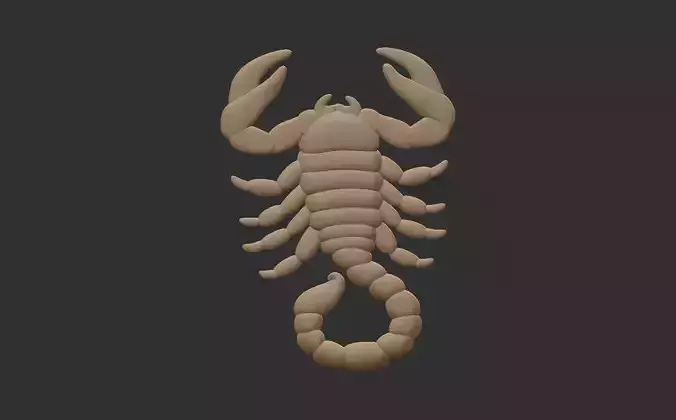 scorpion pentant 3d printable model 