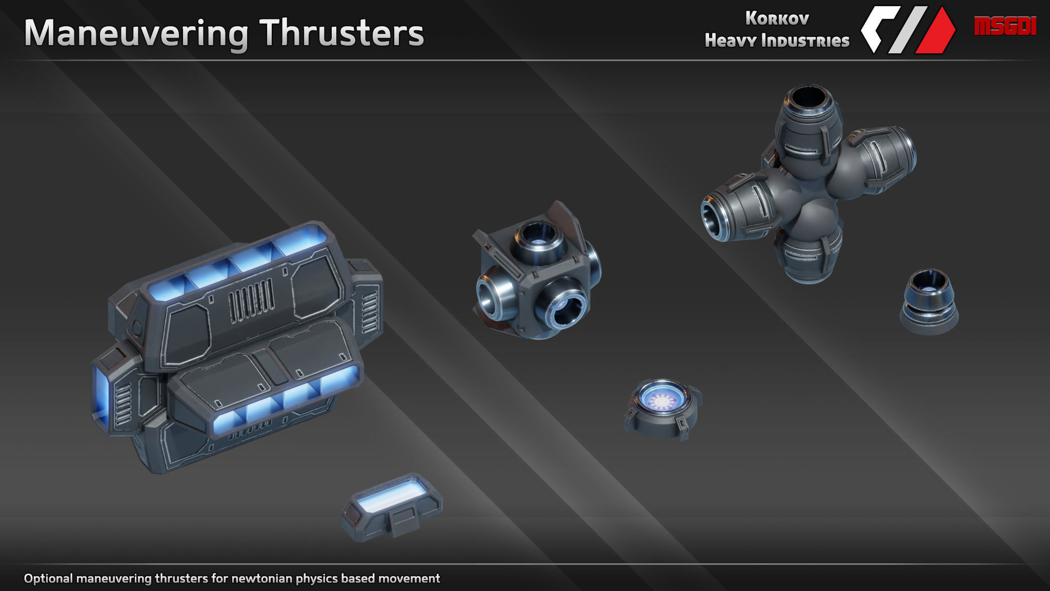 Spaceship Shadowspear Class Battlescruiser Low-poly 3D model_3