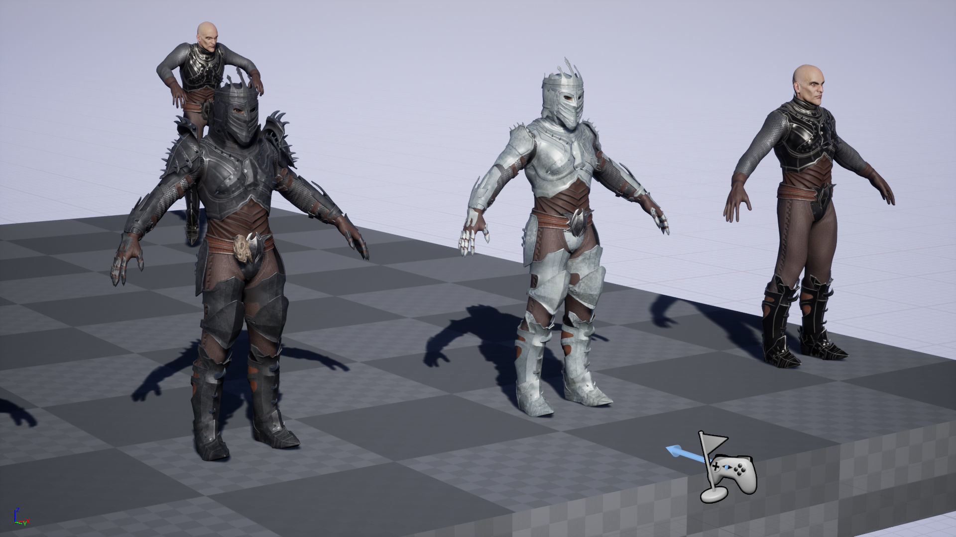 Prickly Knight Low-poly 3D model_24