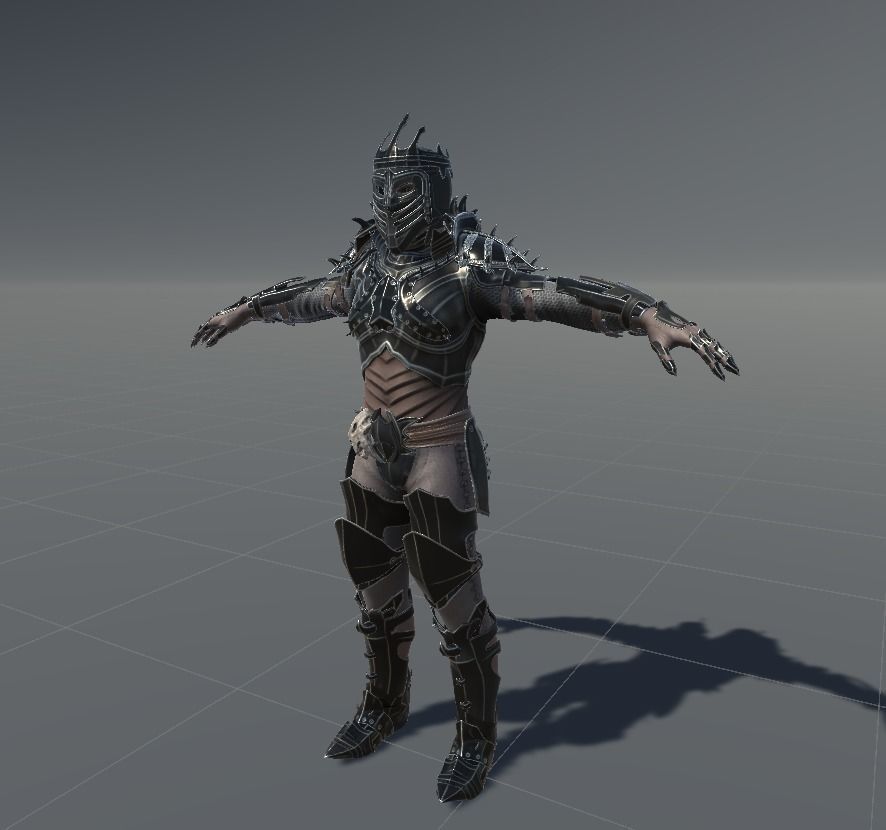 Prickly Knight Low-poly 3D model_28