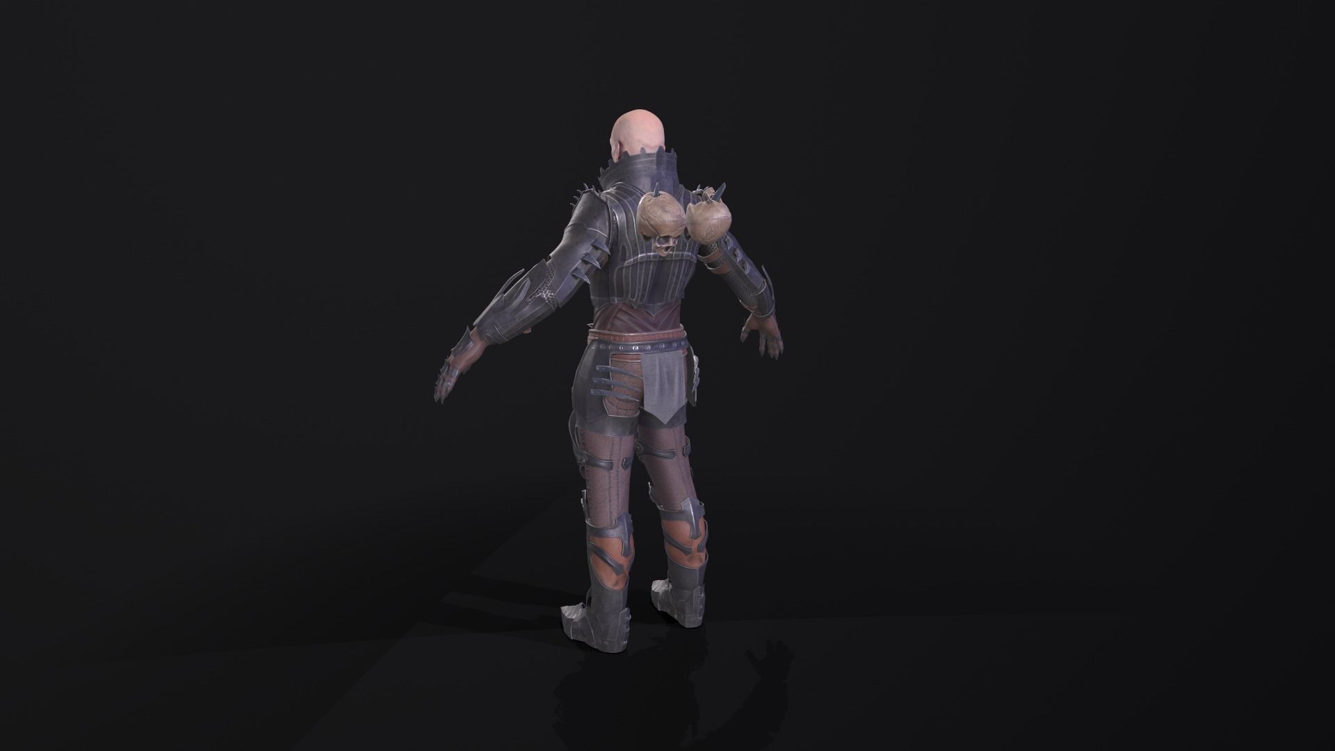 Prickly Knight Low-poly 3D model_10