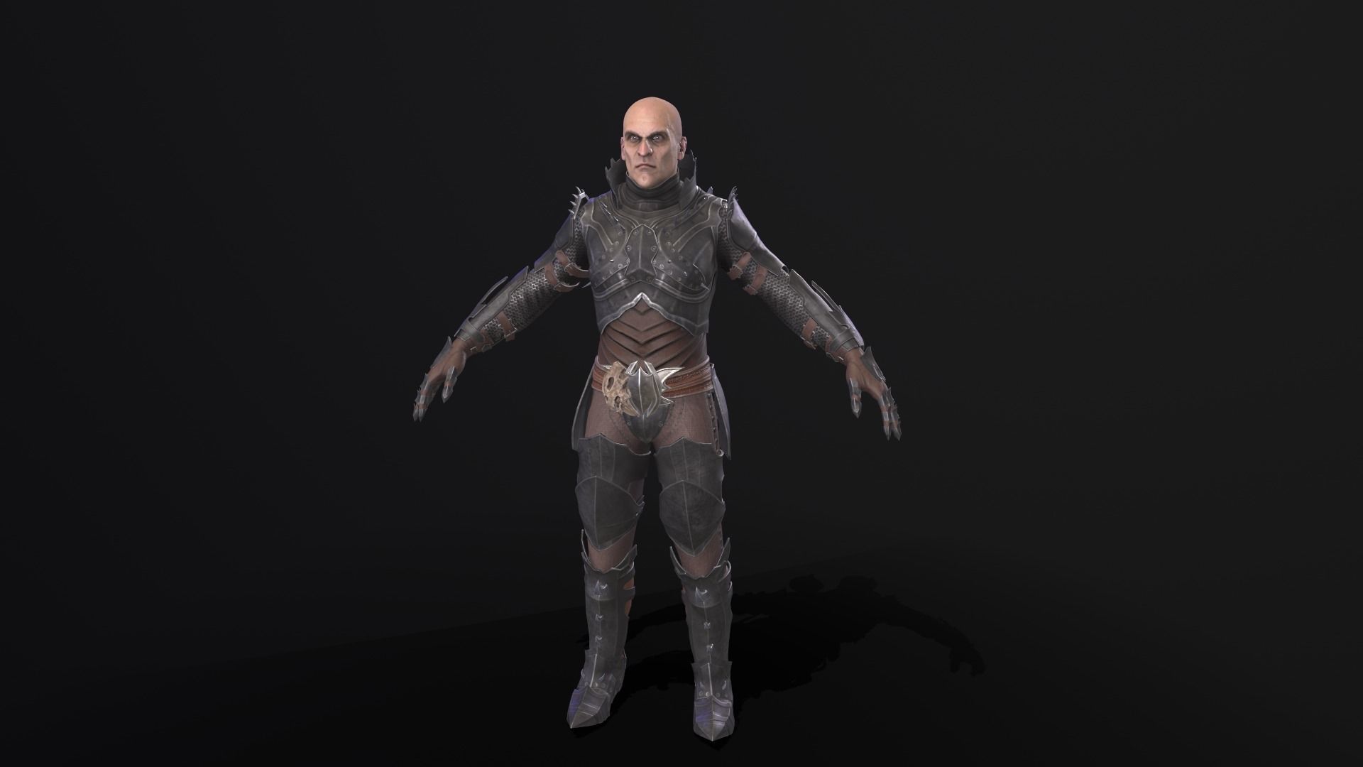 Prickly Knight Low-poly 3D model_9