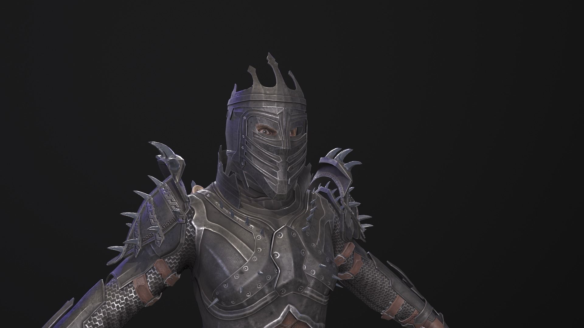 Prickly Knight Low-poly 3D model_15