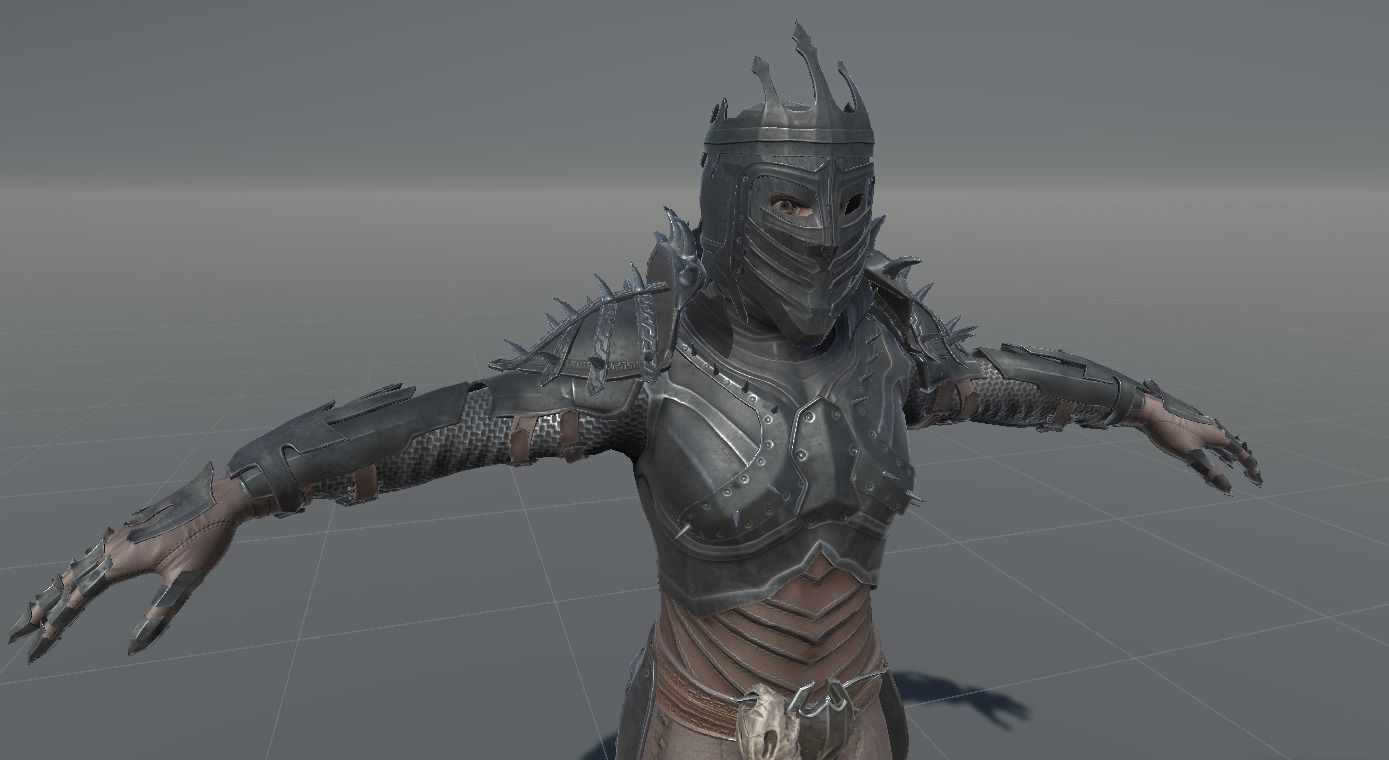 Prickly Knight Low-poly 3D model_26