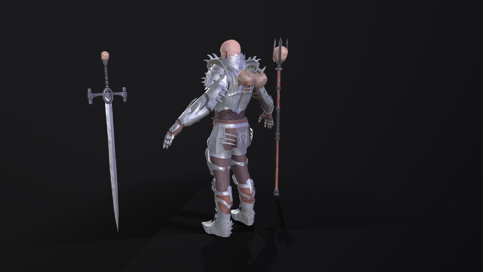 Prickly Knight Low-poly 3D model_11