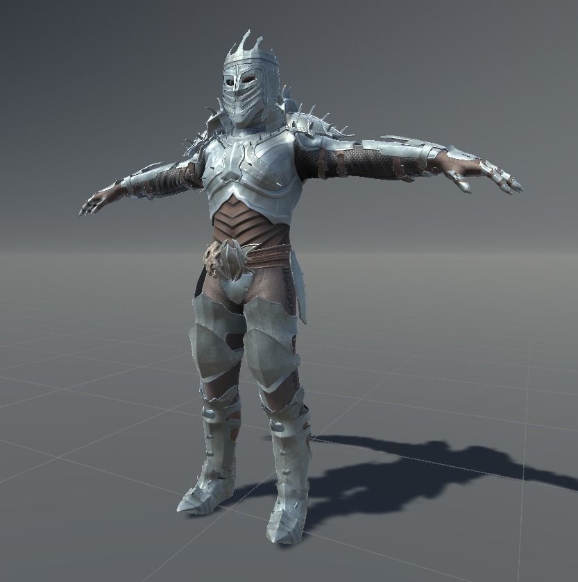 Prickly Knight Low-poly 3D model_27