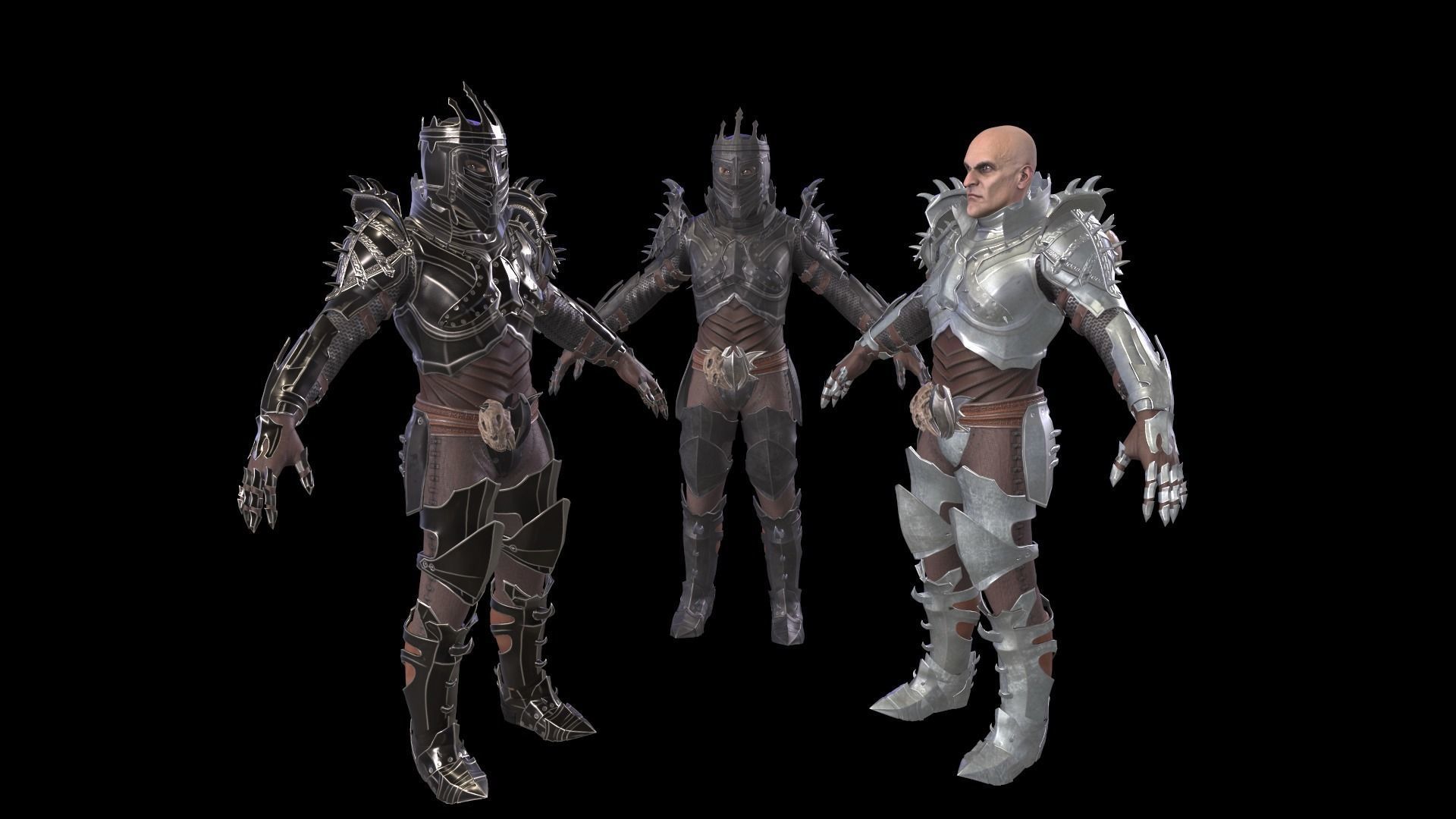 Prickly Knight Low-poly 3D model_4