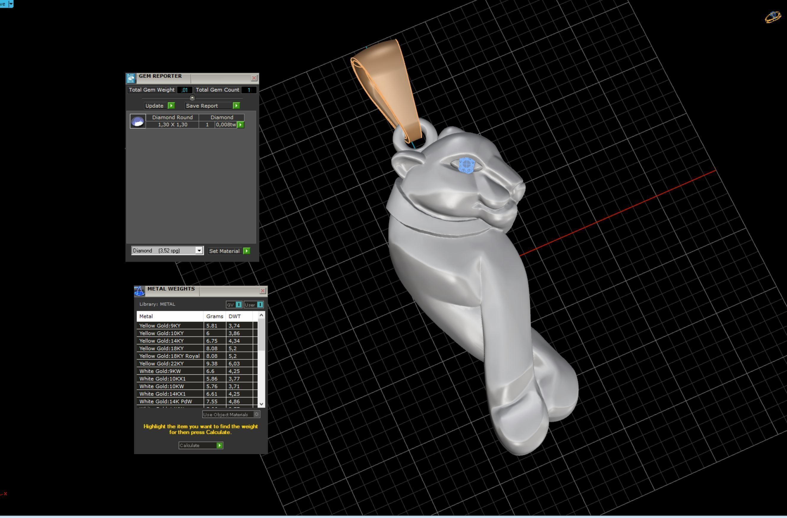 Panther Pendant 3D print model_8