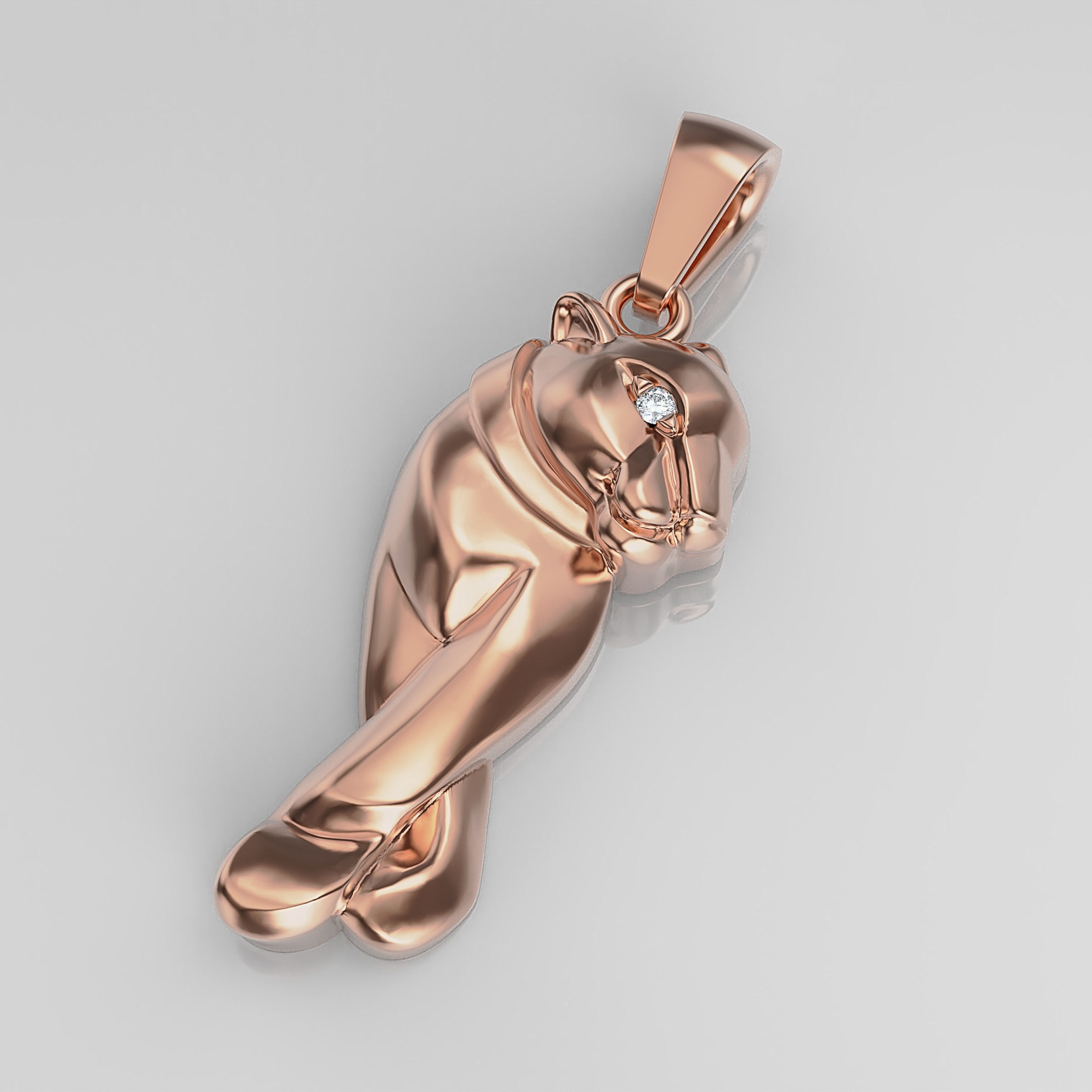 Panther Pendant 3D print model_9