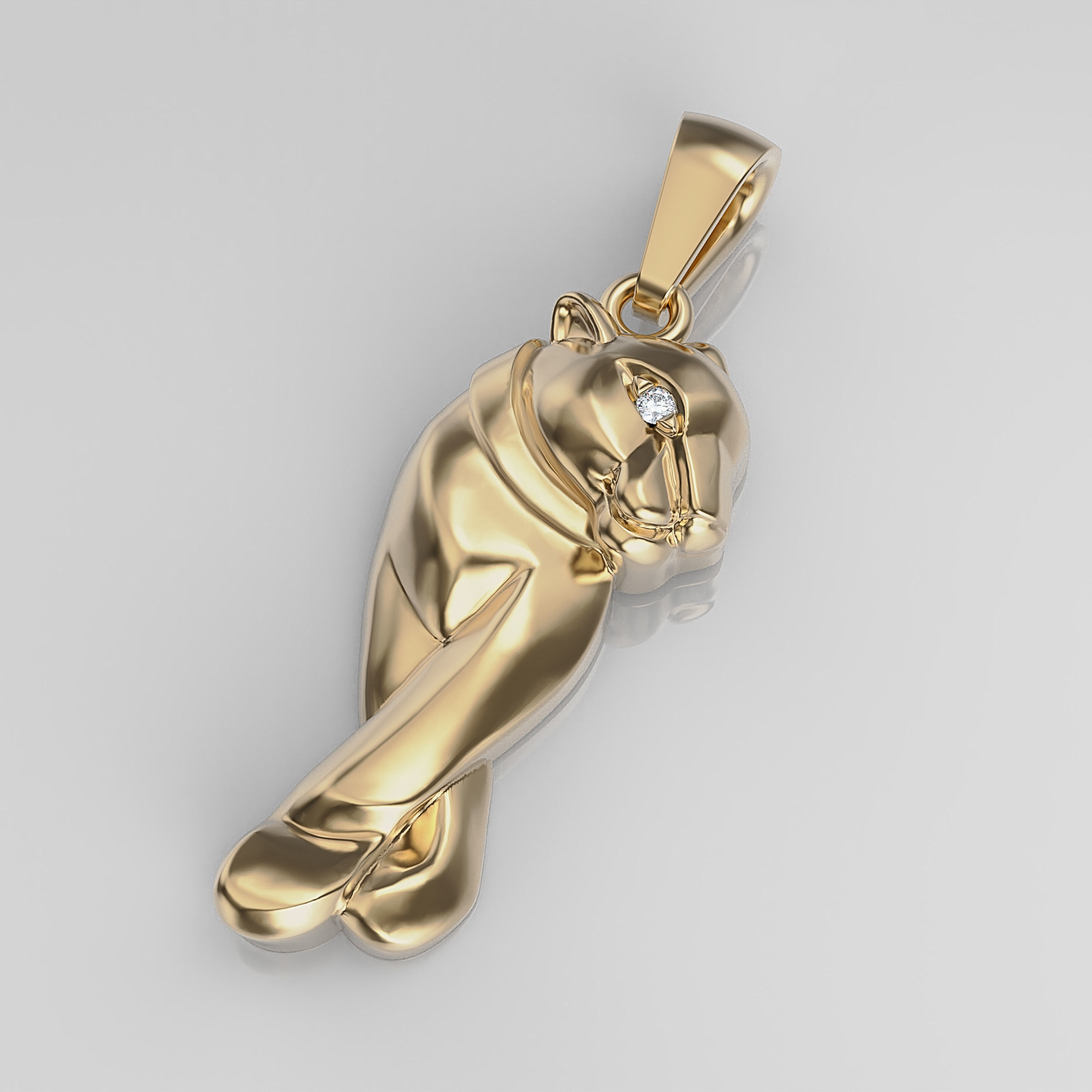 Panther Pendant 3D print model_1