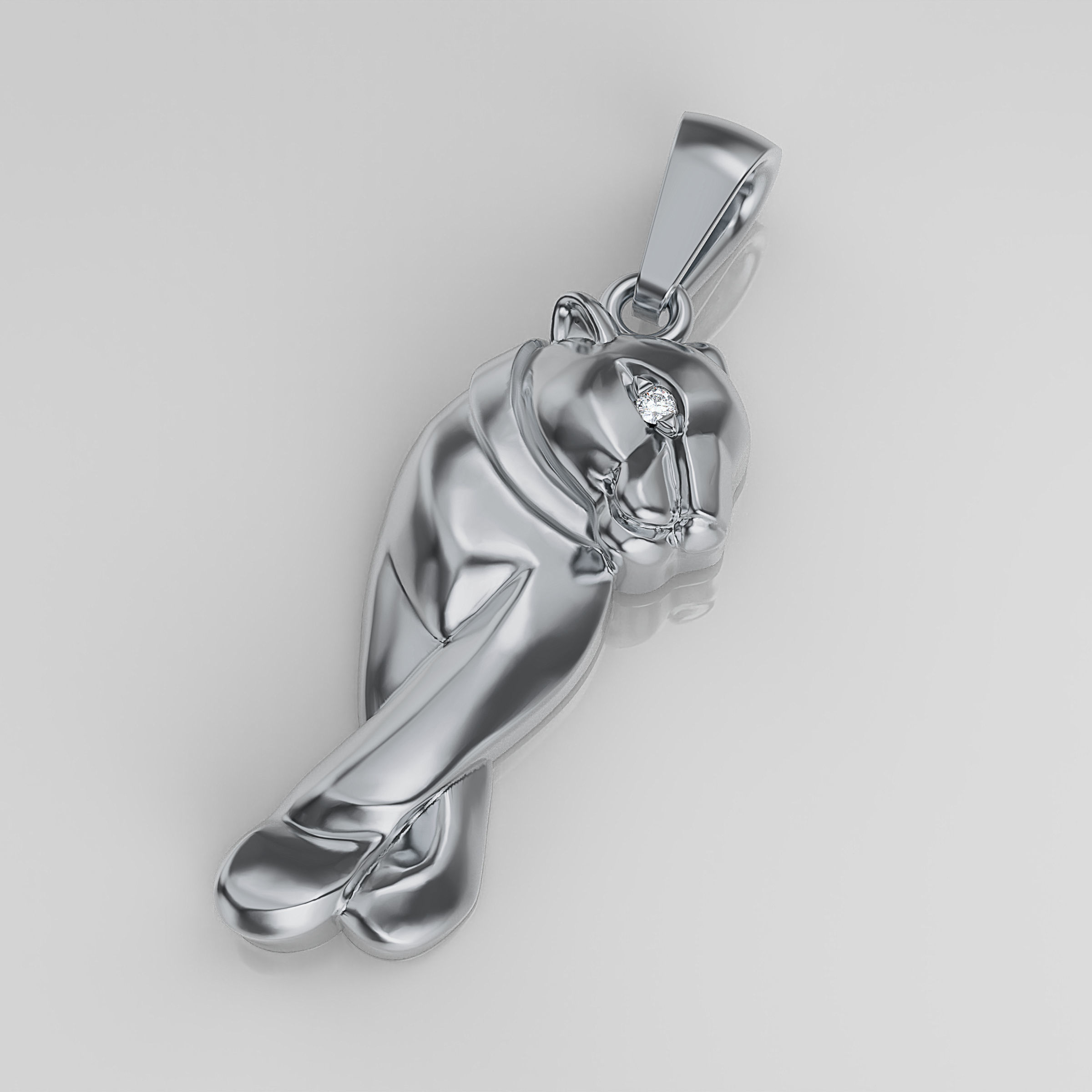 Panther Pendant 3D print model_2
