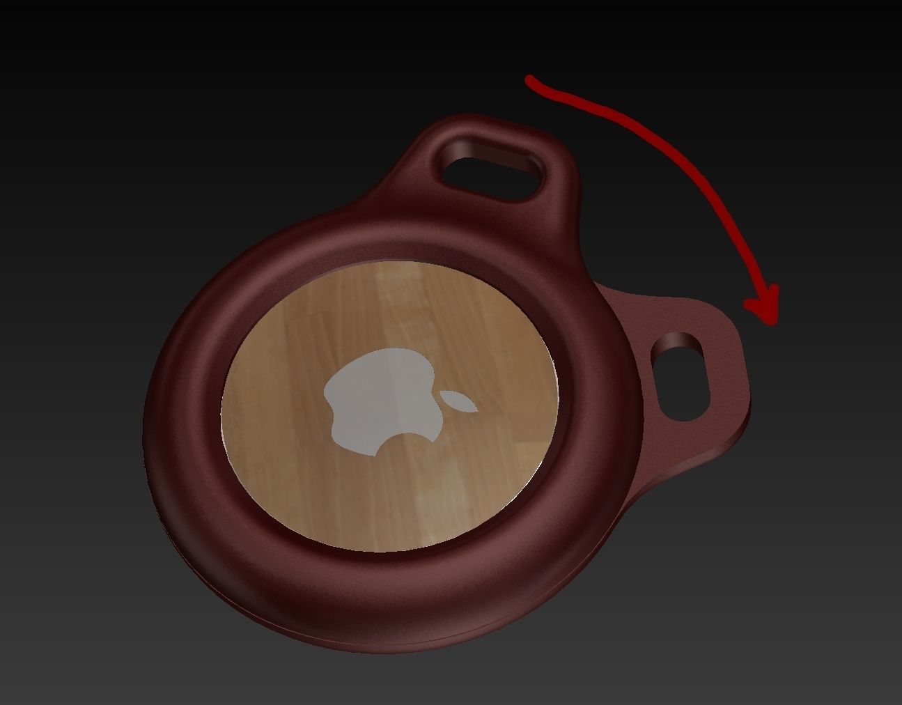 AirTag KeyChain Case 3D print model_6