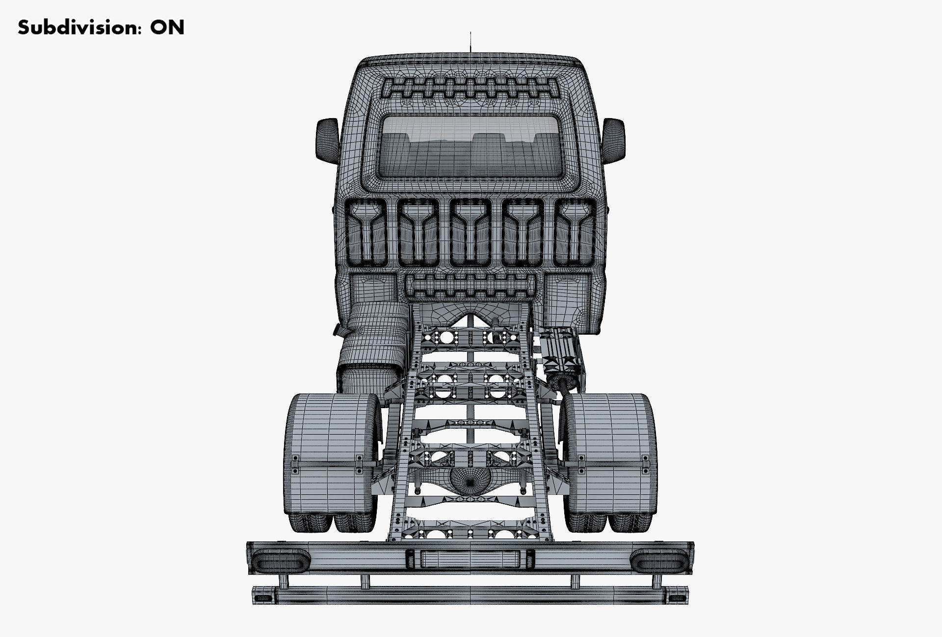 Generic Truck Chassis Frame M 2 3D model_31
