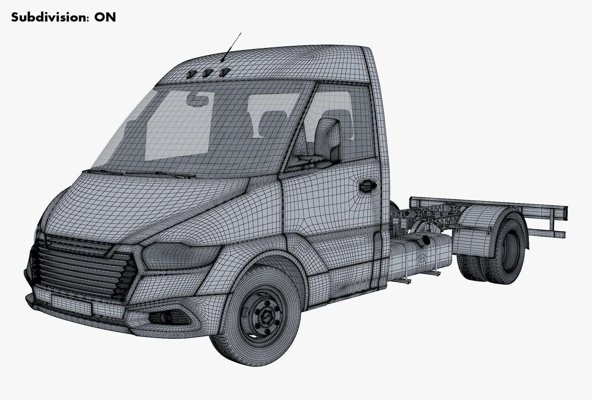 Generic Truck Chassis Frame M 2 3D model_13