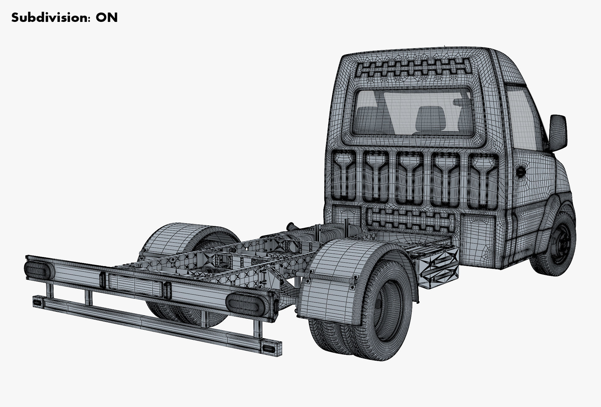 Generic Truck Chassis Frame M 2 3D model_17