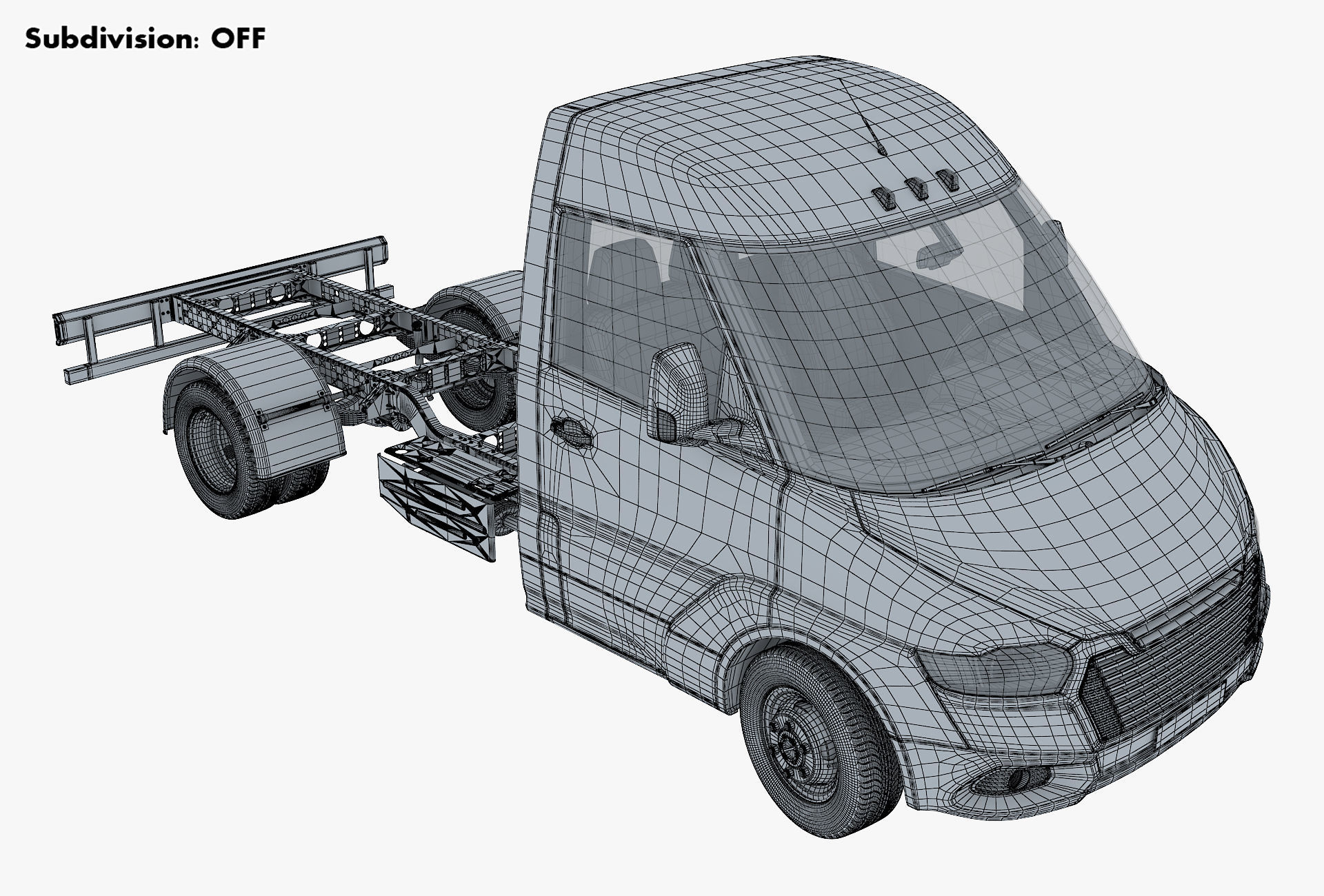 Generic Truck Chassis Frame M 2 3D model_22