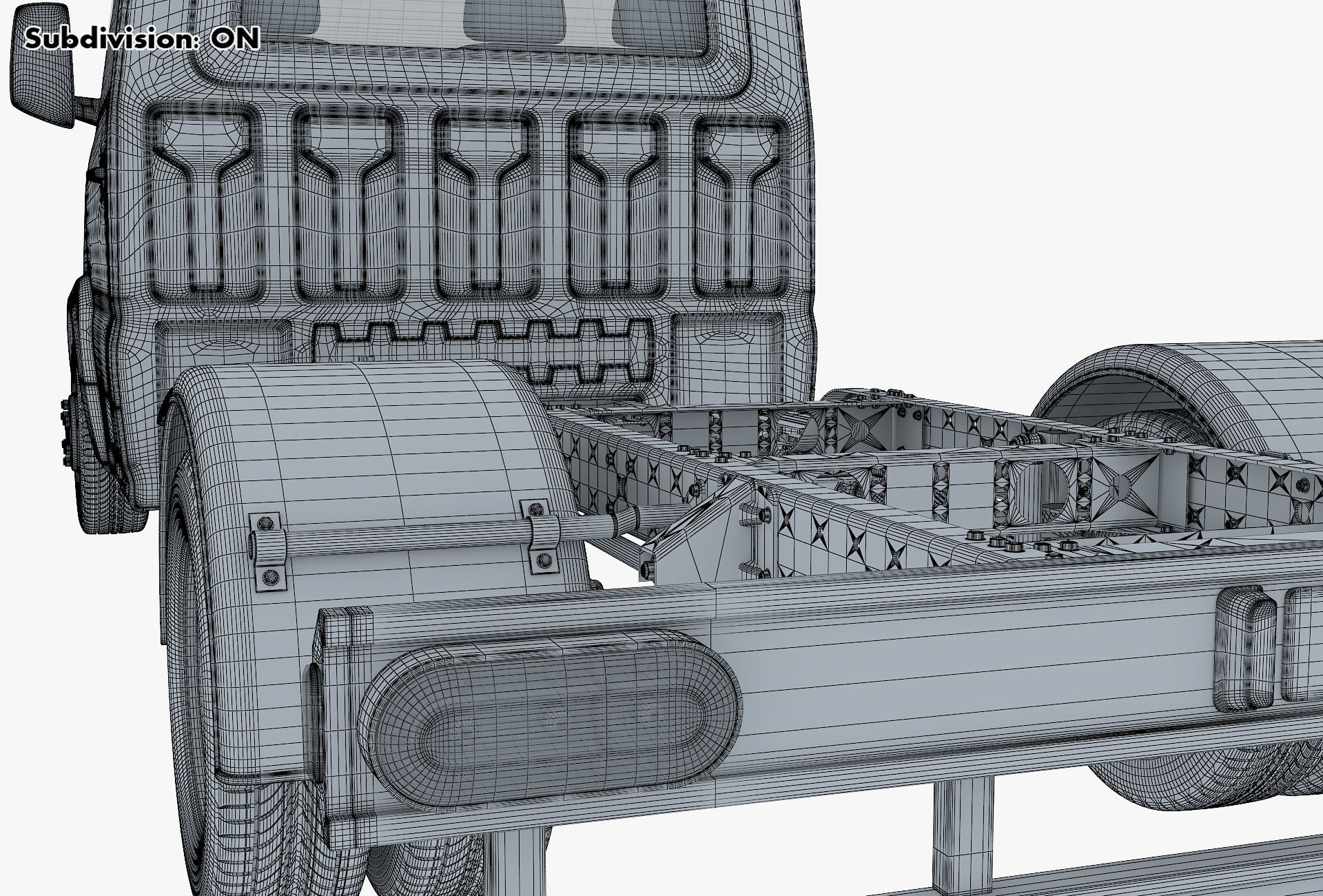 Generic Truck Chassis Frame M 2 3D model_35