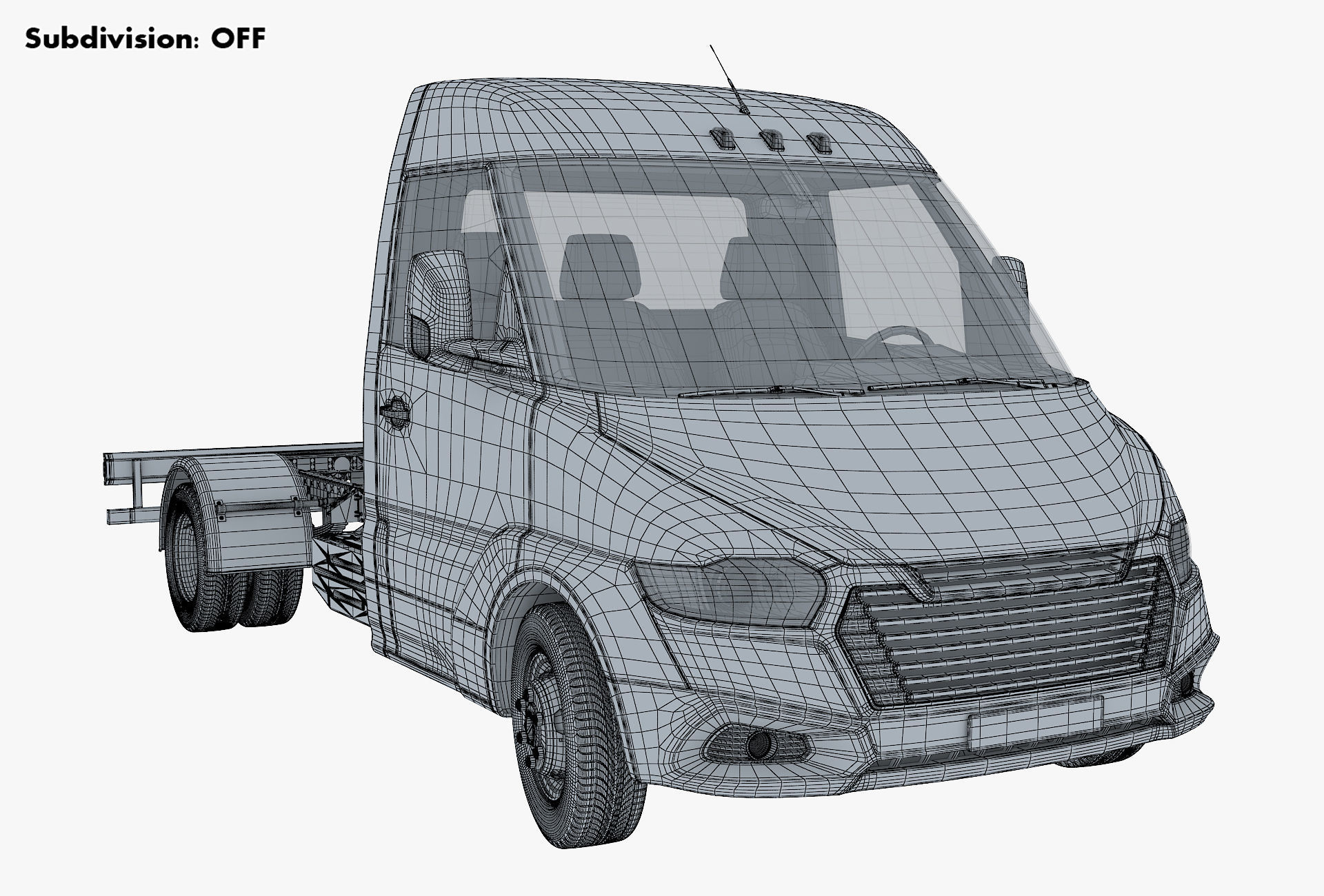 Generic Truck Chassis Frame M 2 3D model_16
